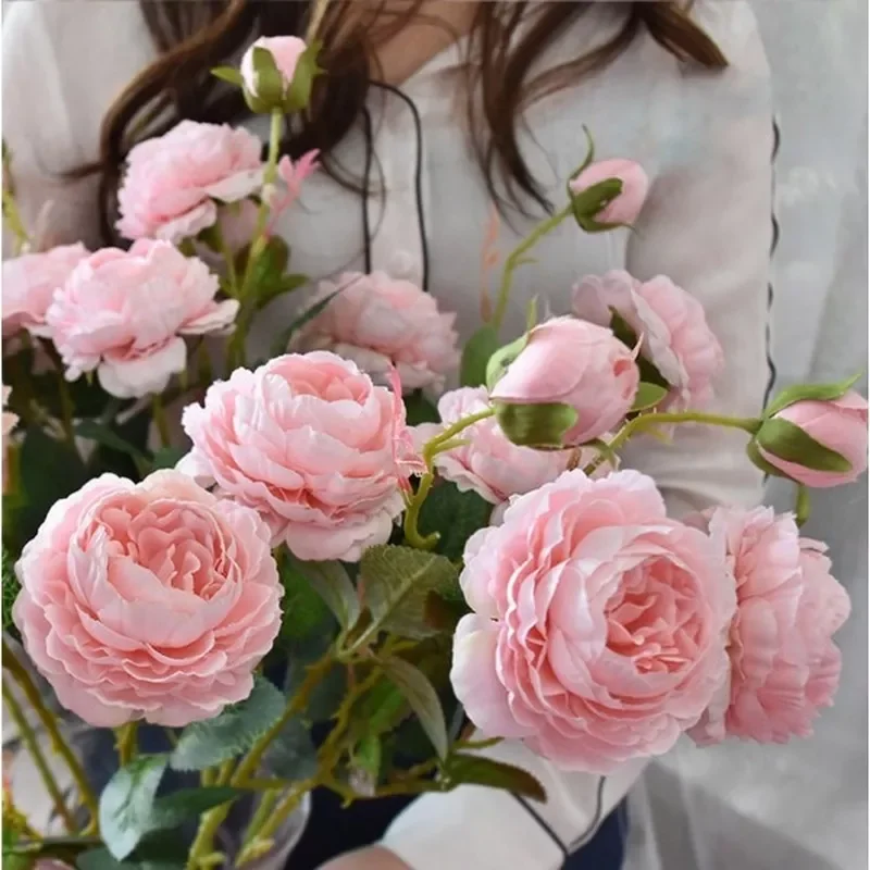 Artificial Peony Flowers (3 Heads)