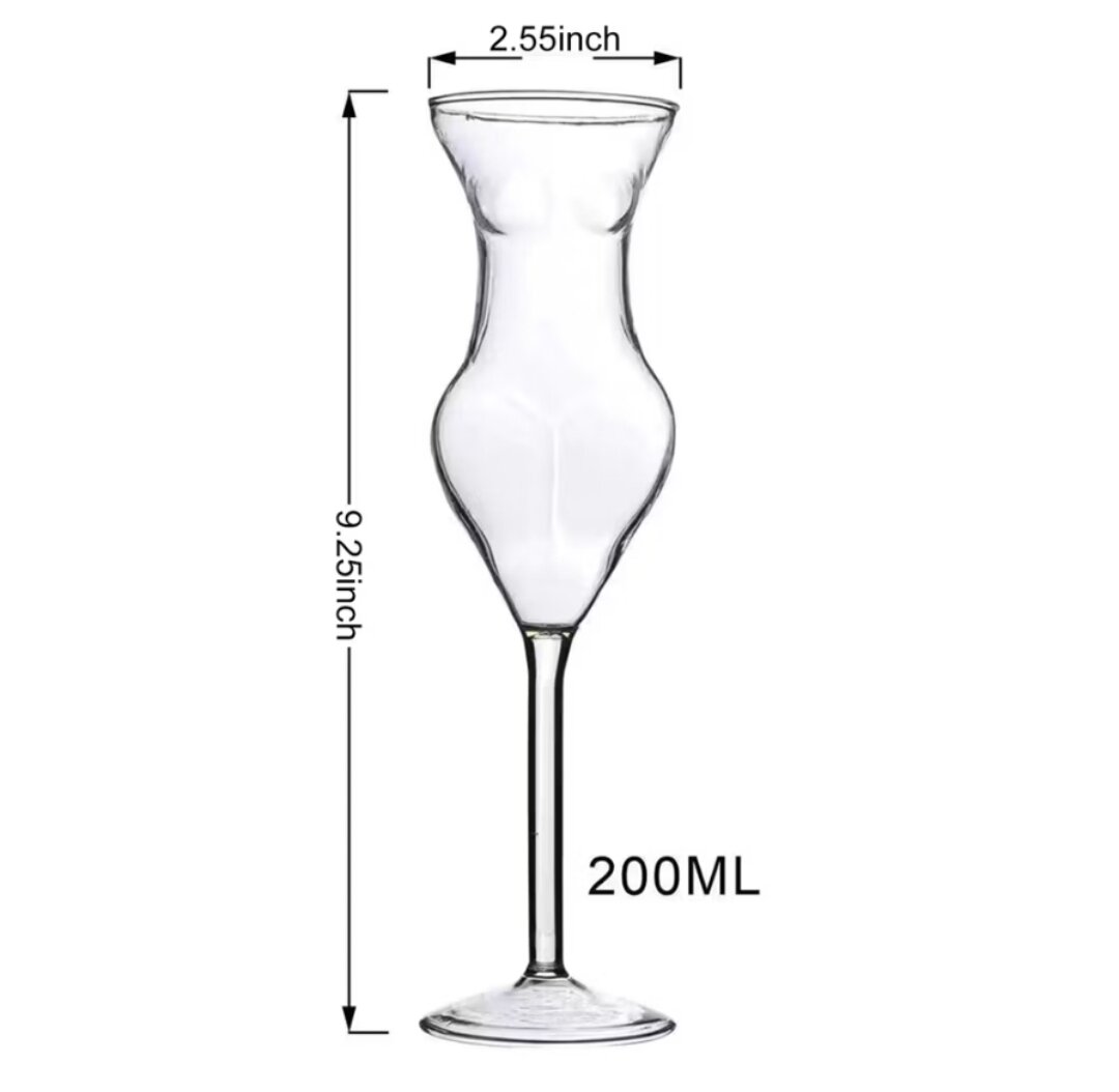 Body-Shaped Cocktail Glass
