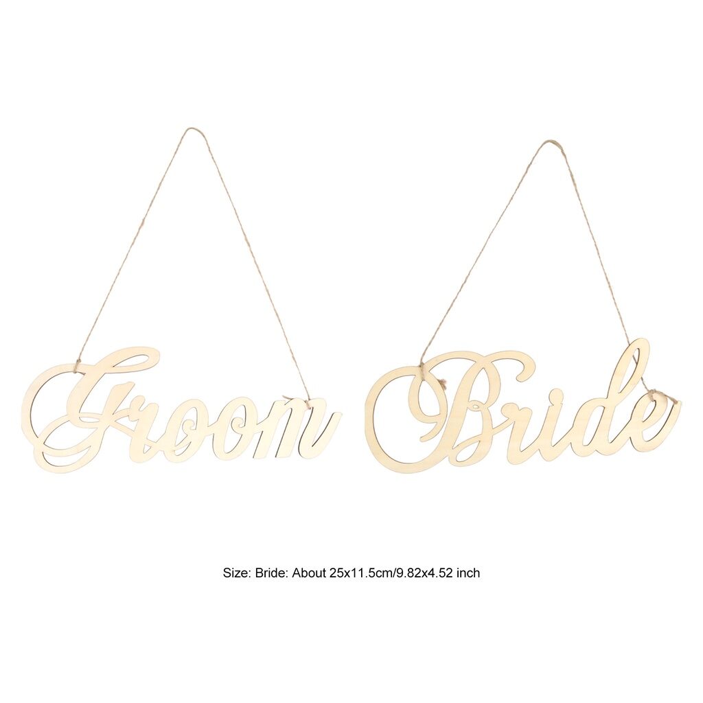 Bride & Groom Wooden Sign