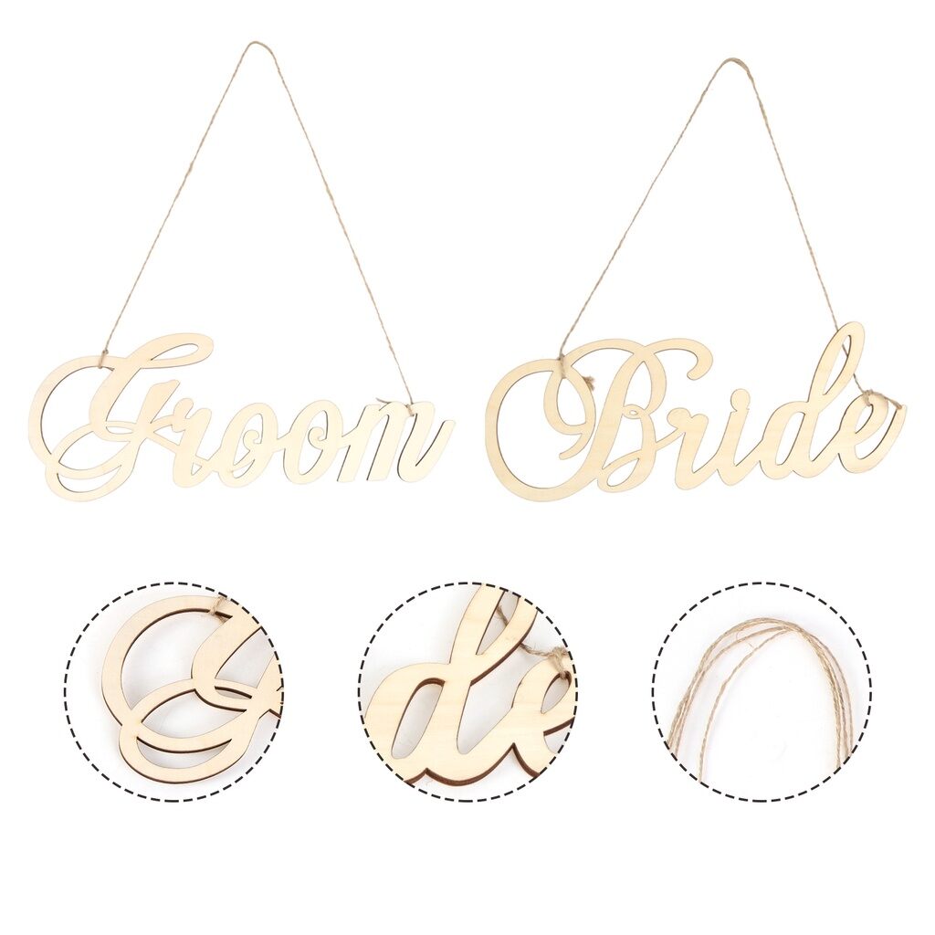 Bride & Groom Wooden Sign