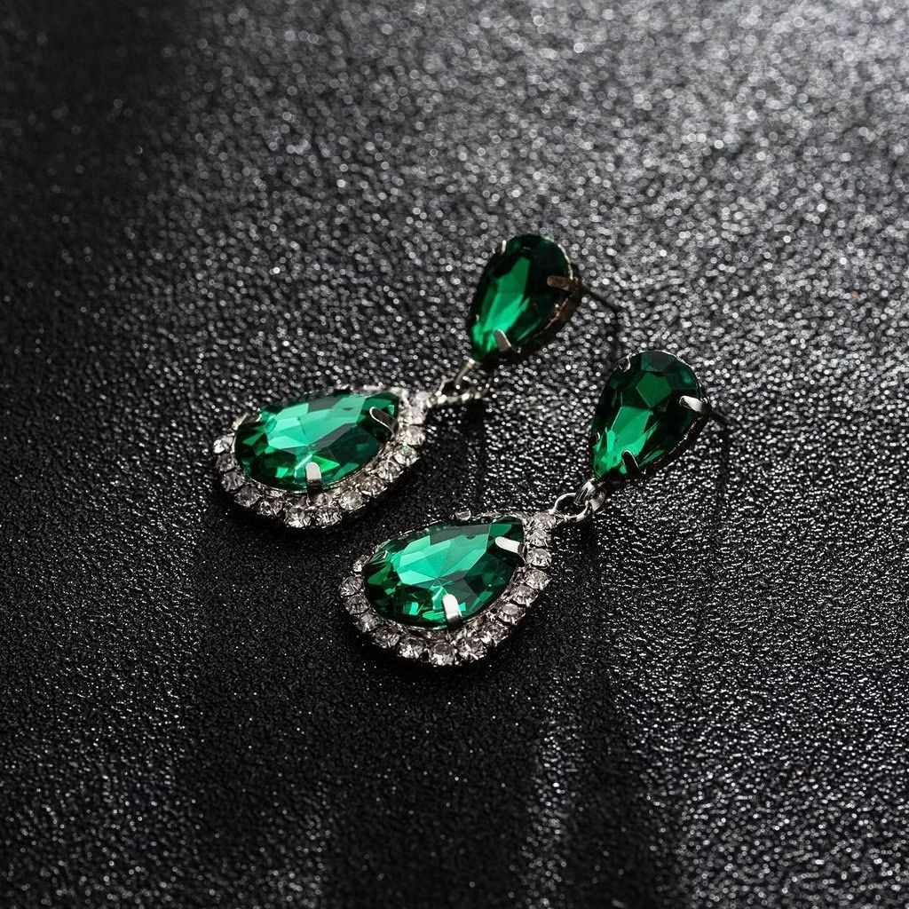 Coloured Rhinestone Gala Earrings