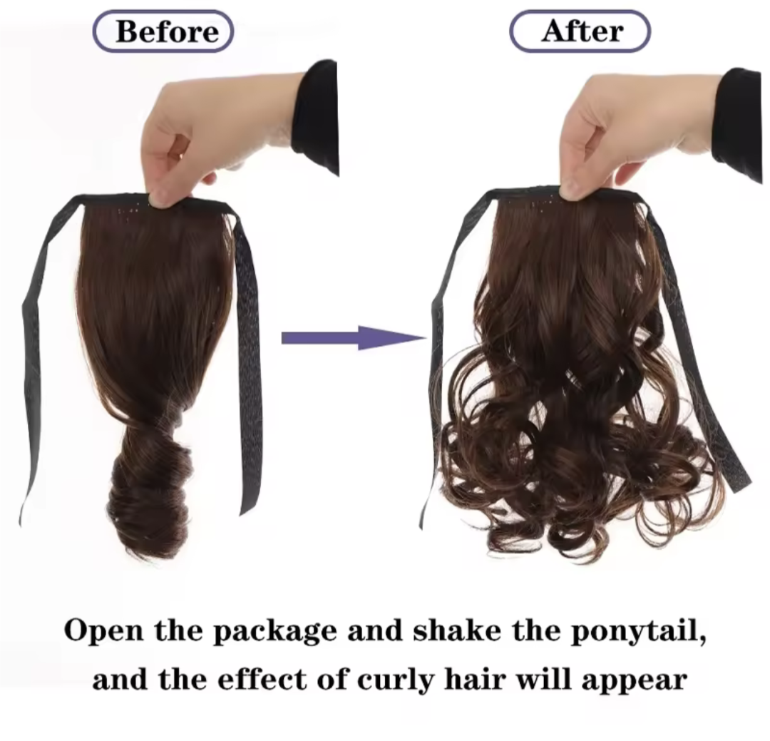 Curly Clip-On Ponytail (25cm)