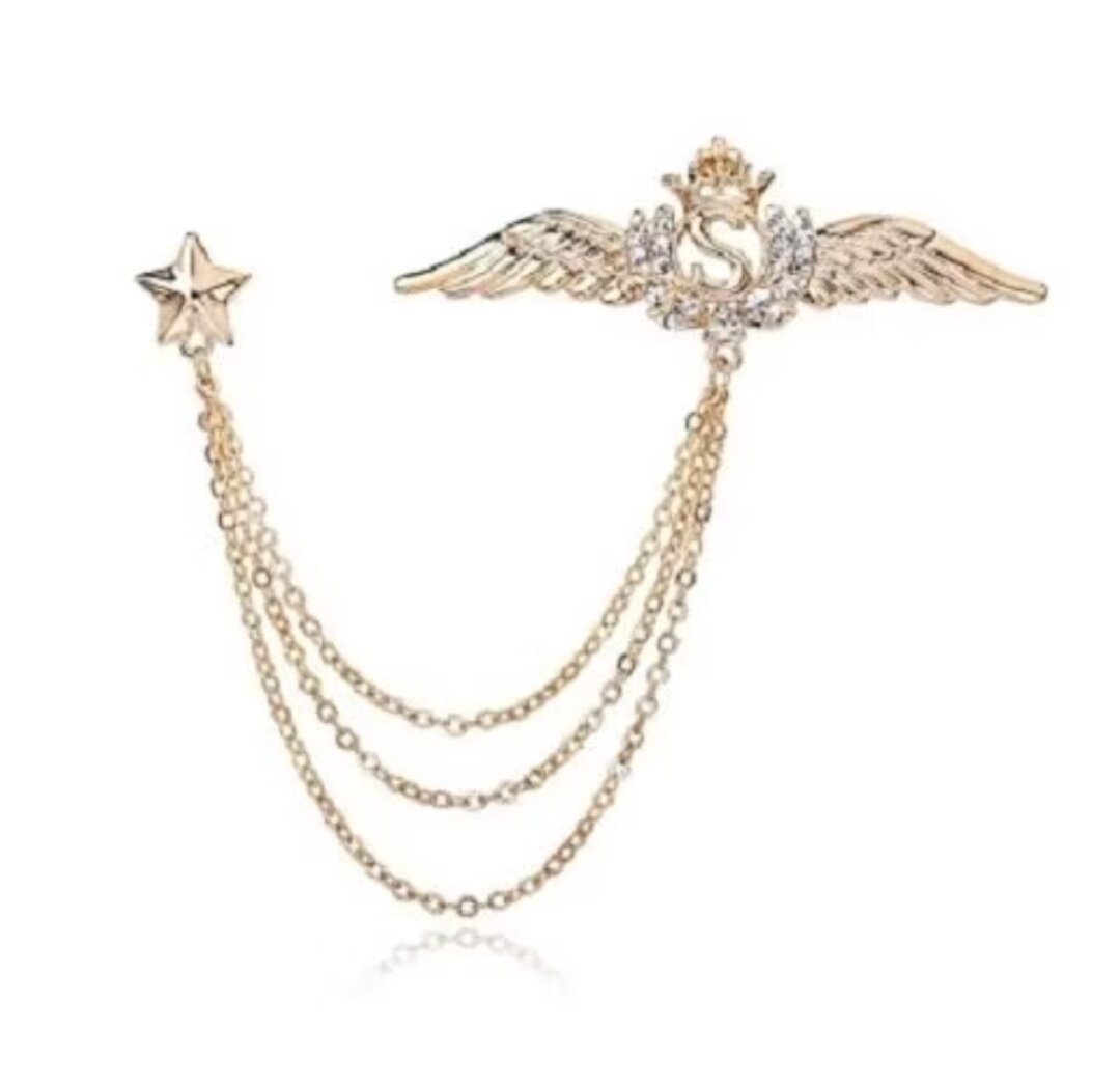 Eagle Wings S-Logo Brooch