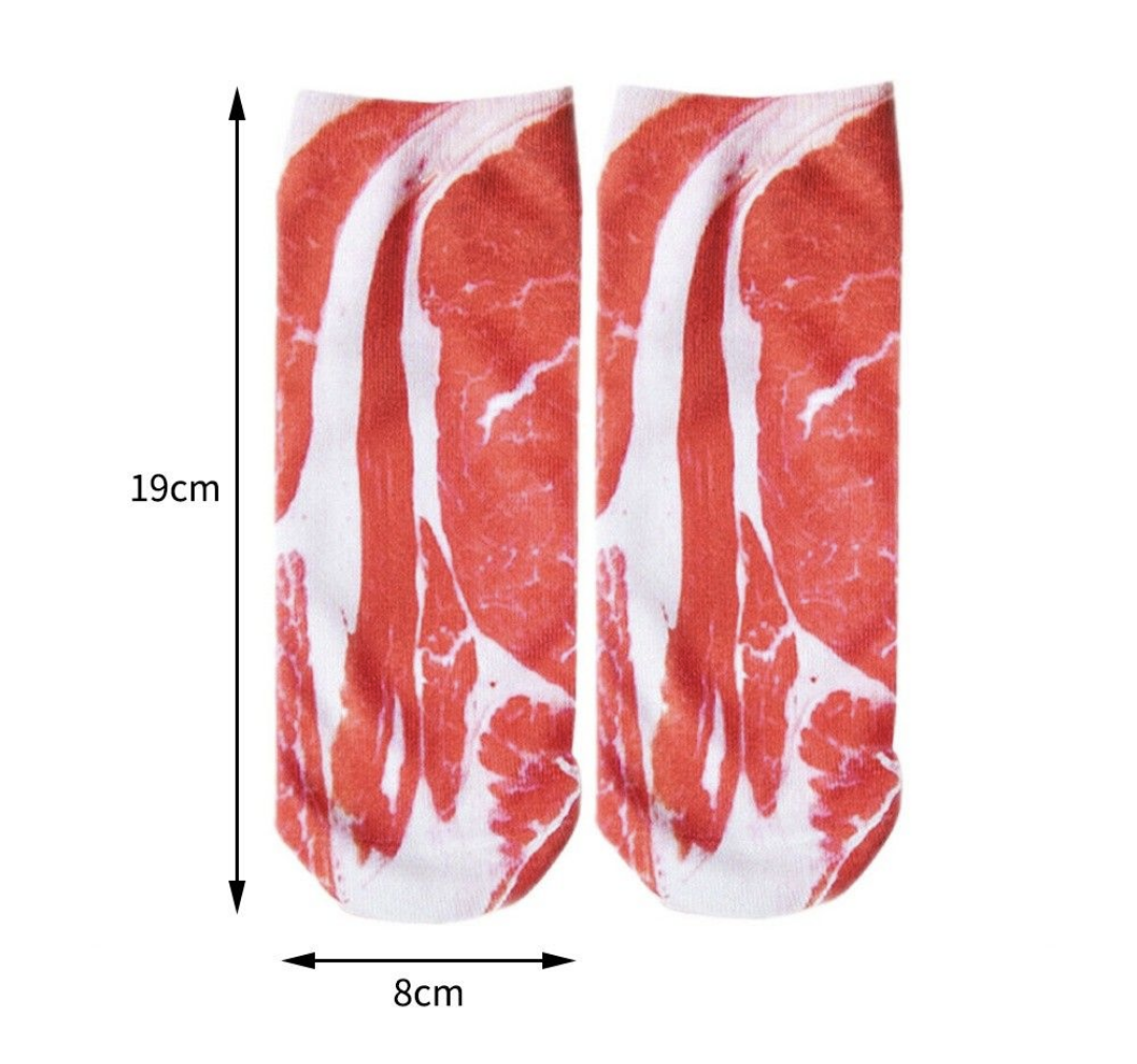Funny Bacon & Steak Socks
