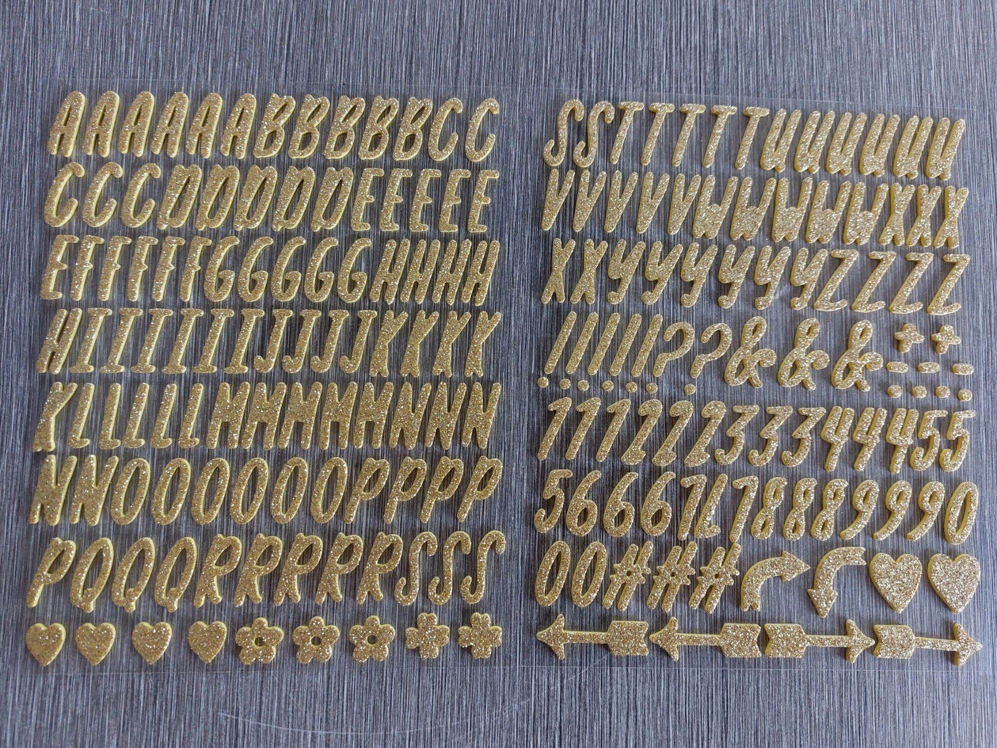 Glitter Alphabet Stickers