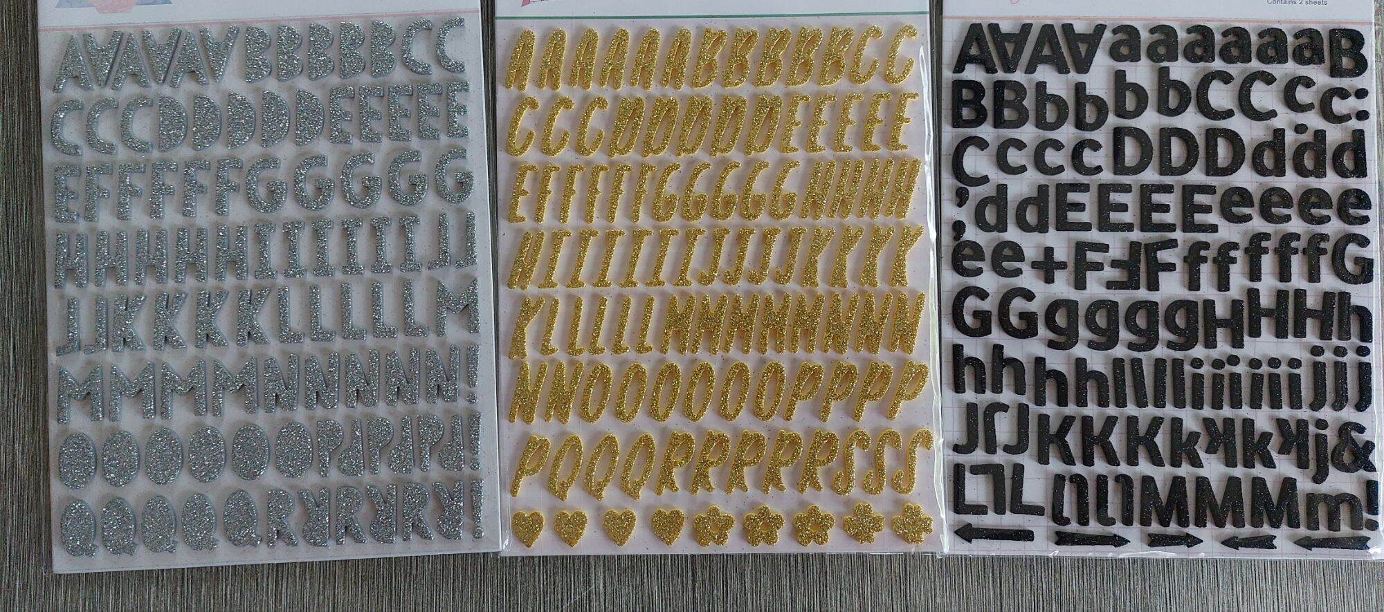 Glitter Alphabet Stickers