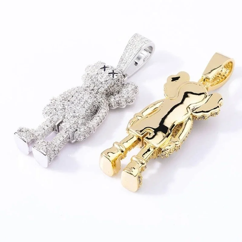 Iced-Out Cartoon Pendant Necklace