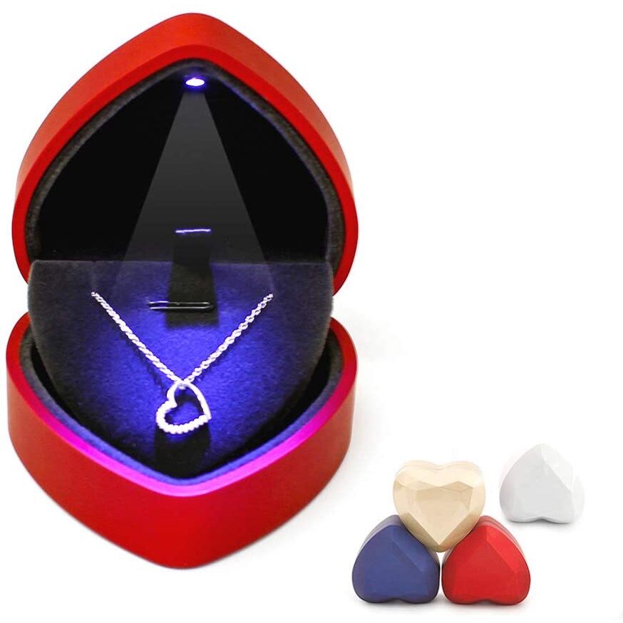LED Heart Necklace Gift Box