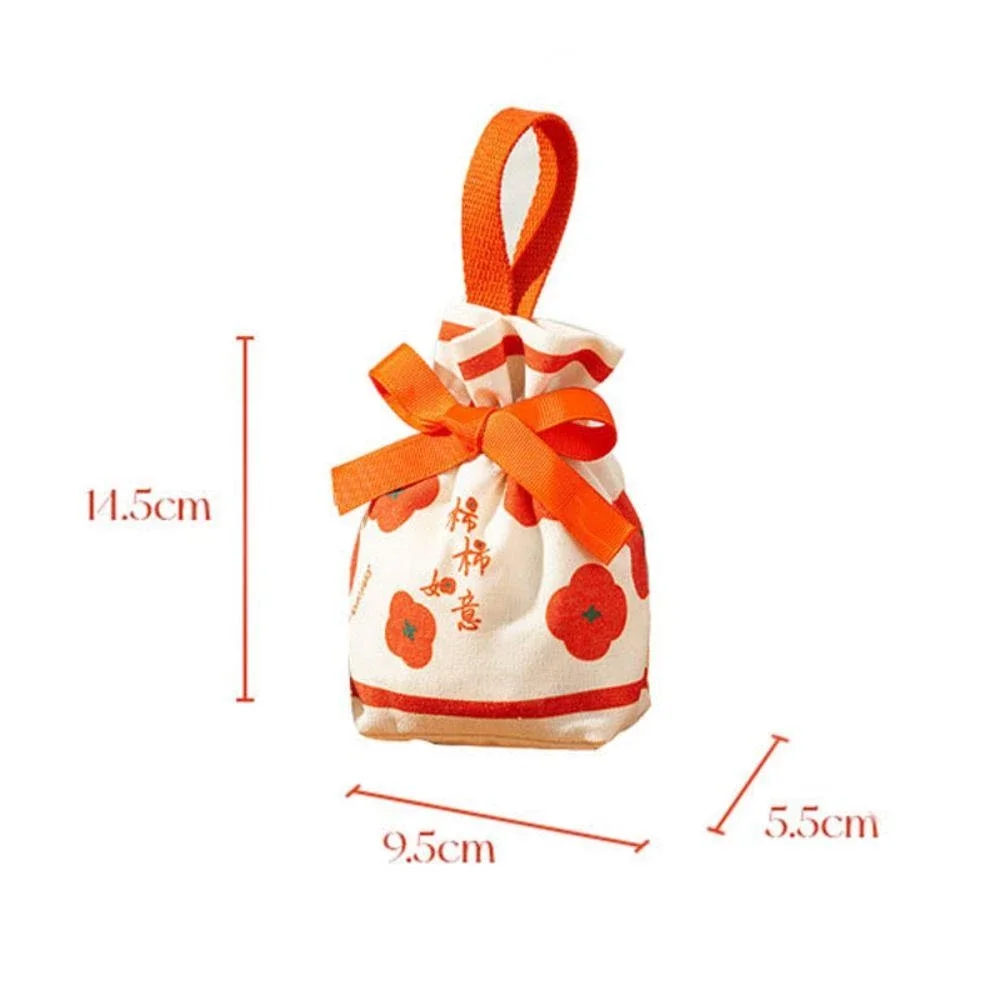 Mandarin Orange Drawstring Carrier Bag
