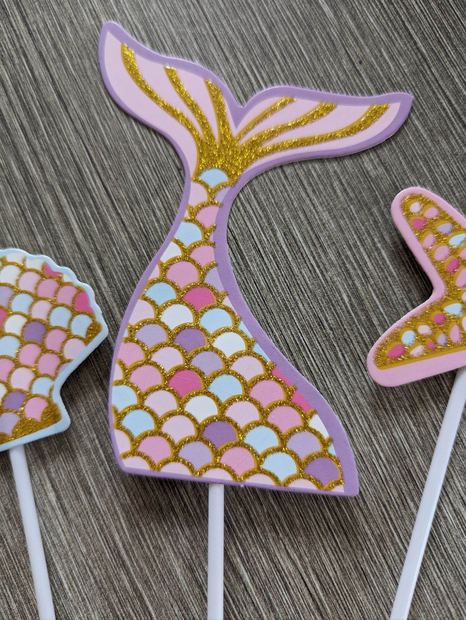 Mermaid Cake Topper Set (6 pcs)