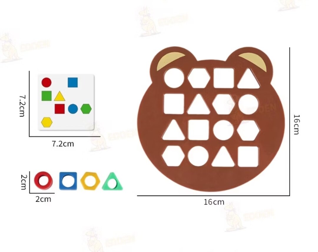 Montessori Bear Shape Matching Puzzle