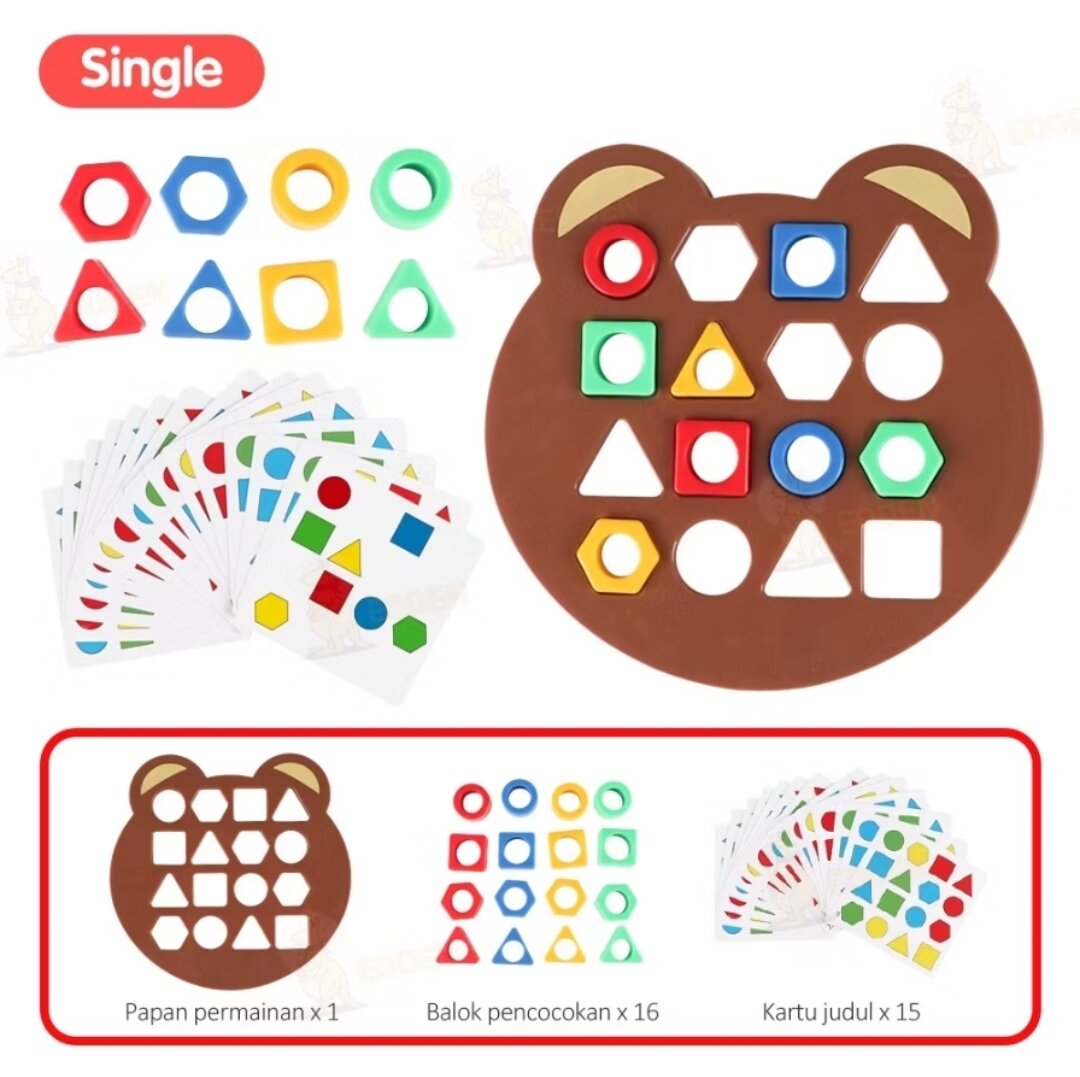 Montessori Bear Shape Matching Puzzle