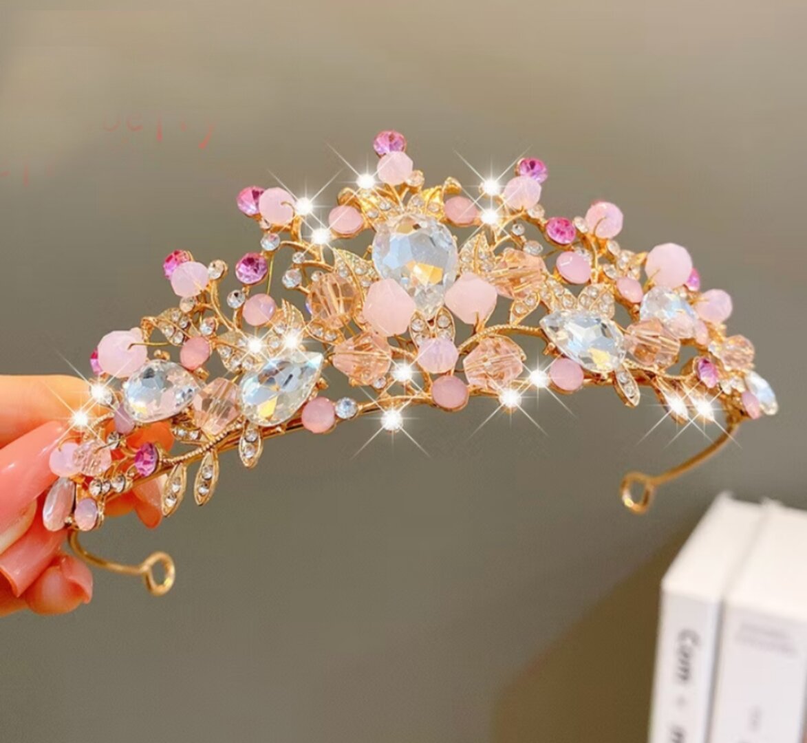 Pink Rhinestone Crown