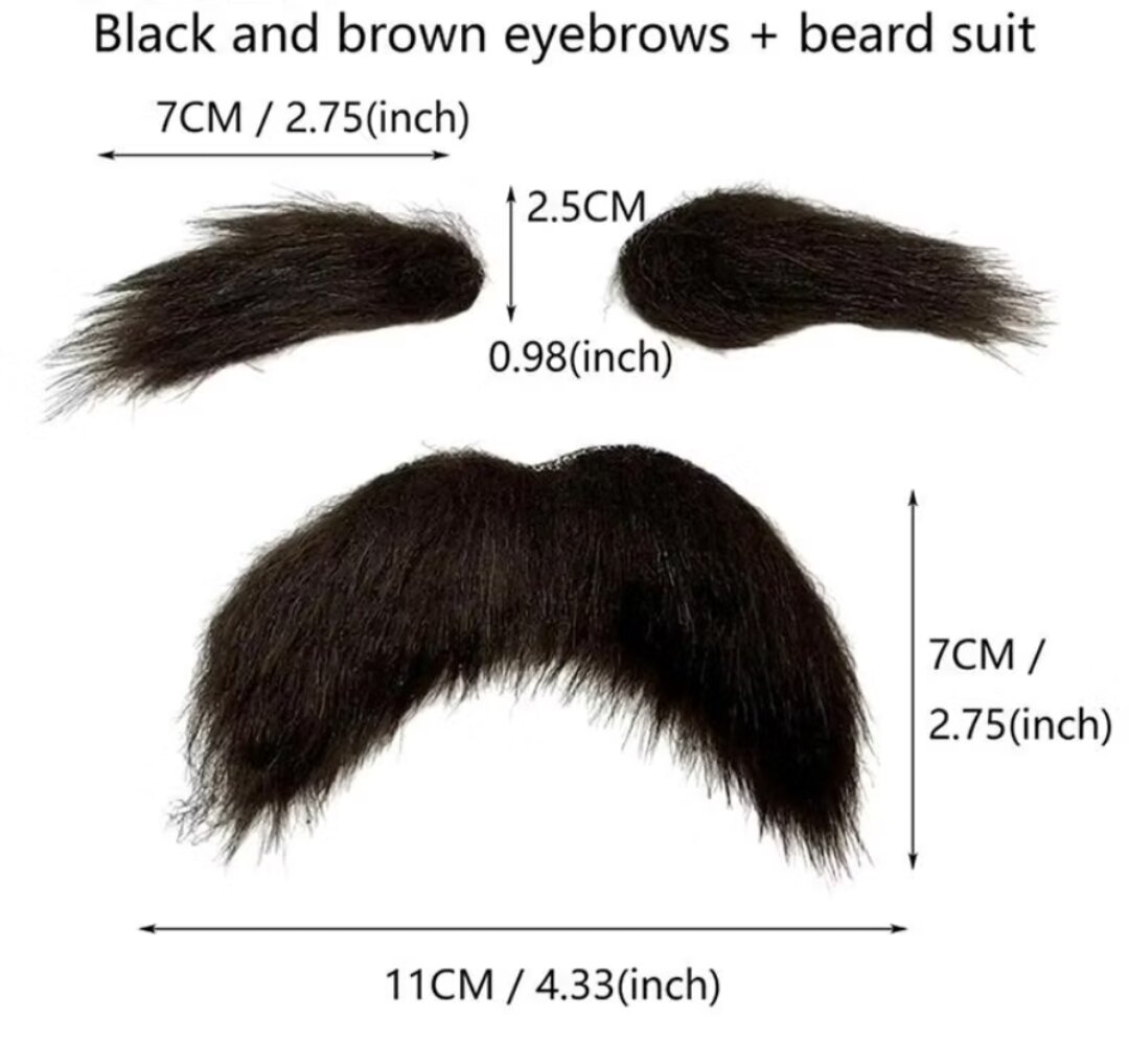 Stick-On Eyebrow & Beard Set