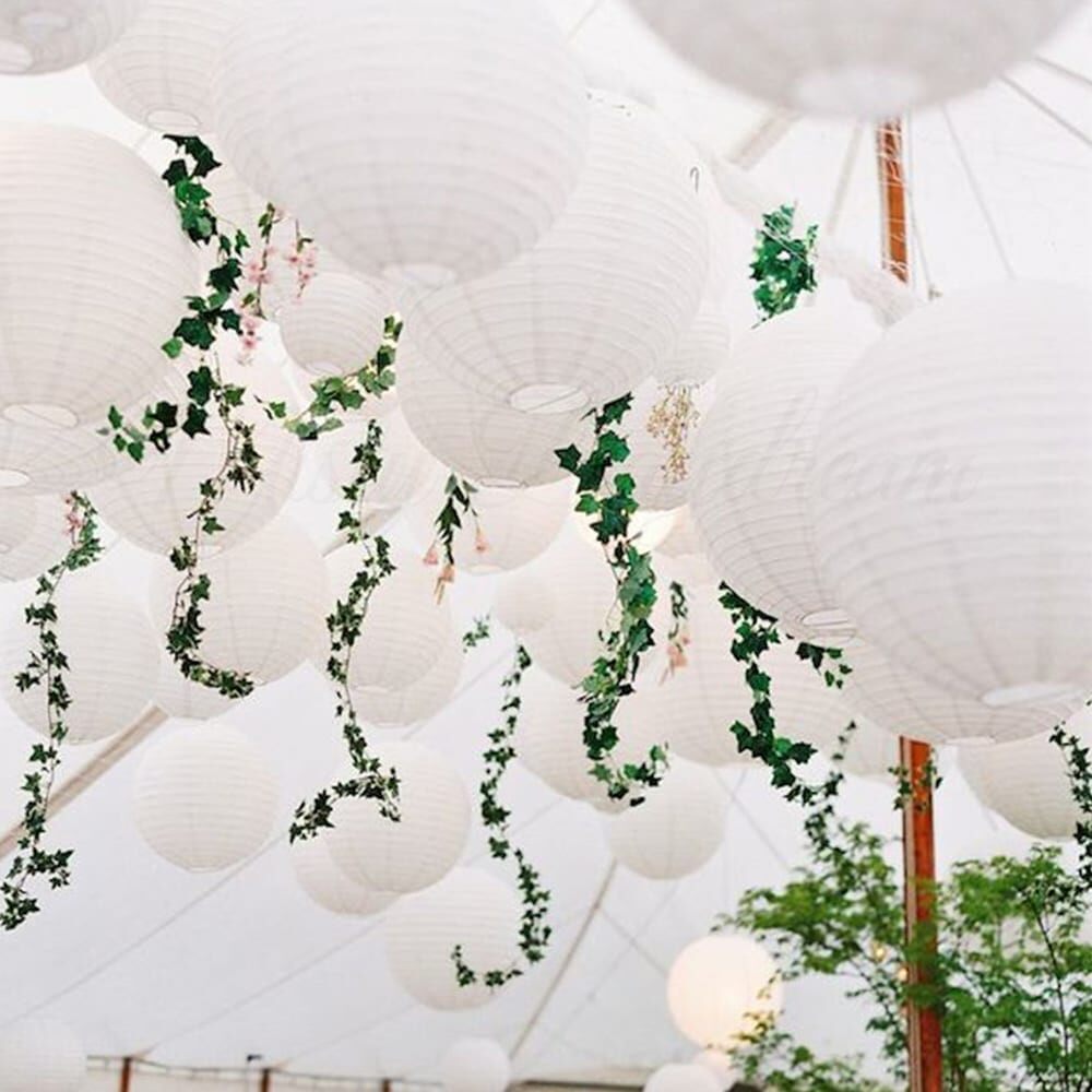 White Round Paper Lantern