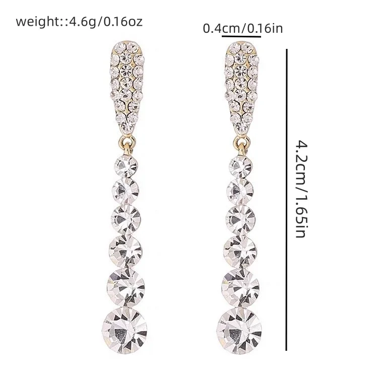 Zirconia Flower Drop Earrings