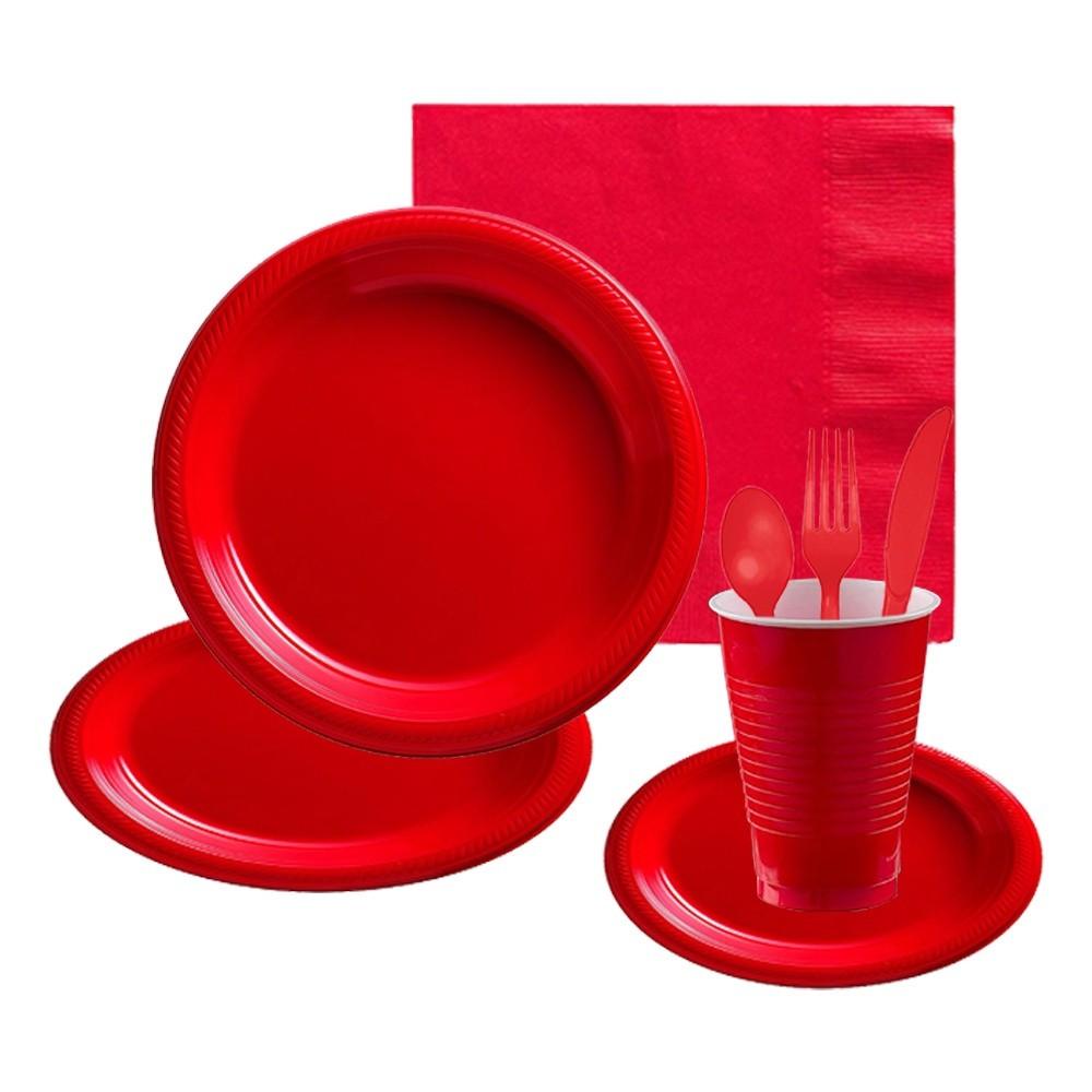 Cherry Red Disposable Dining Set Singapore – image 3
